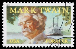 USA Mark Twain postage stamp